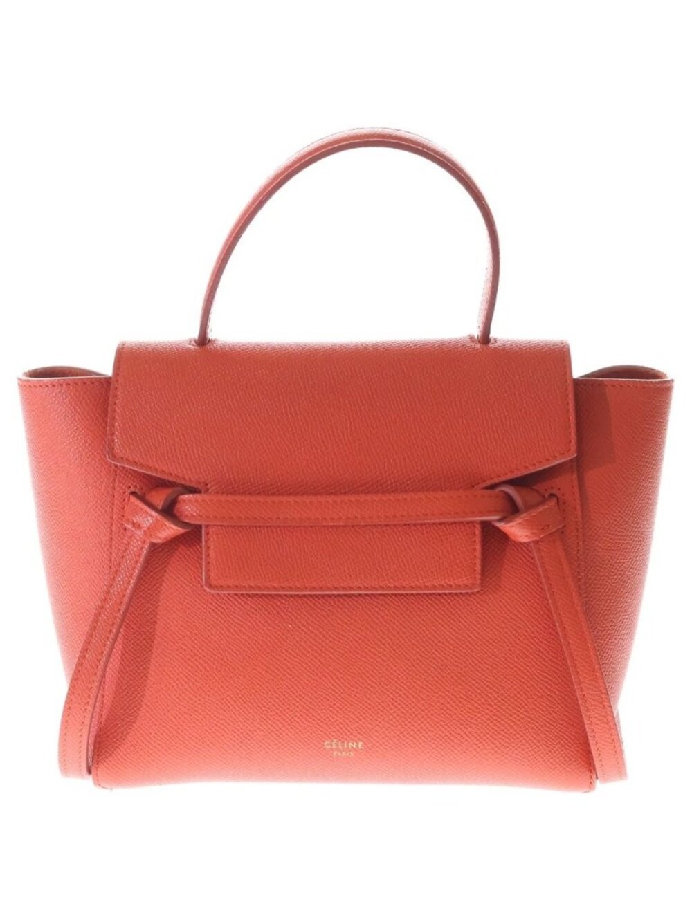 Celine Belt Bag Nano 2-Way Red Leather Gold